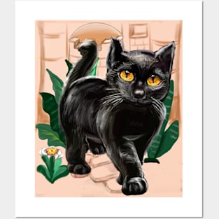 The best Black Cat themed gifts for women, men and children. Cat themed gifts for girls, Cat theme stuff for boys Posters and Art